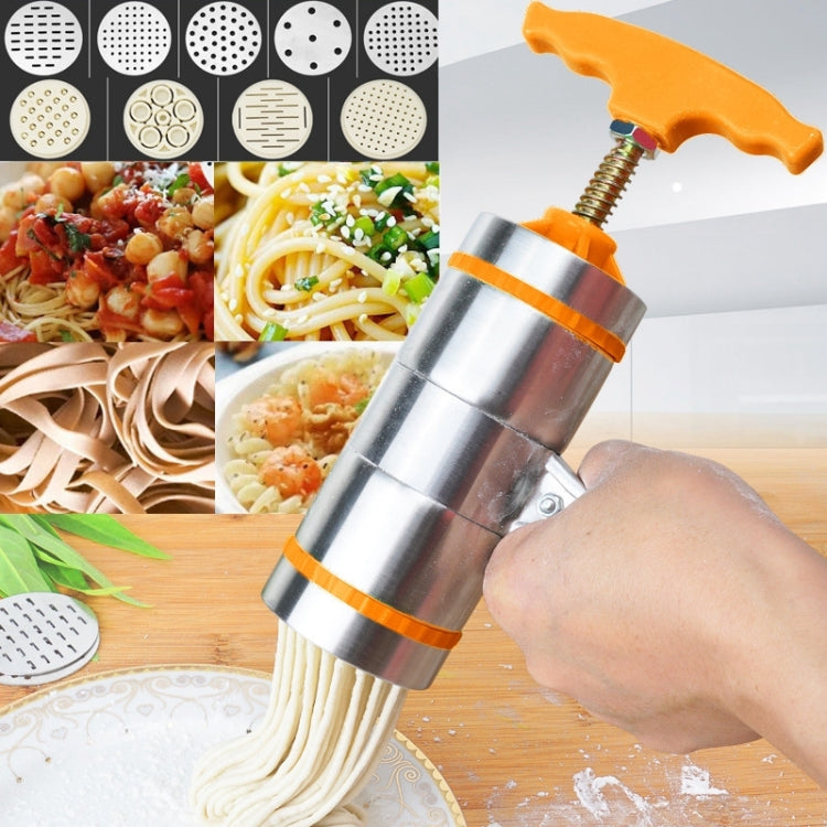 9 Molds Household Manually Small Stainless Steel Pressing Style Handhold Noodle Machine