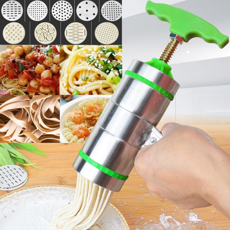 9 Molds Household Manually Small Stainless Steel Pressing Style Handhold Noodle Machine