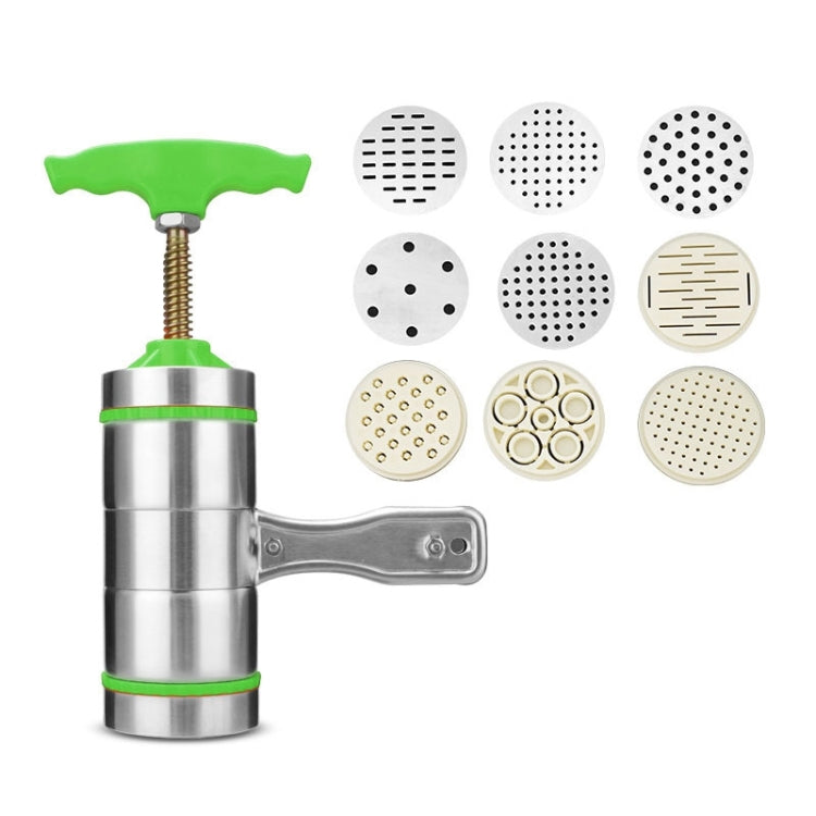 9 Molds Household Manually Small Stainless Steel Pressing Style Handhold Noodle Machine