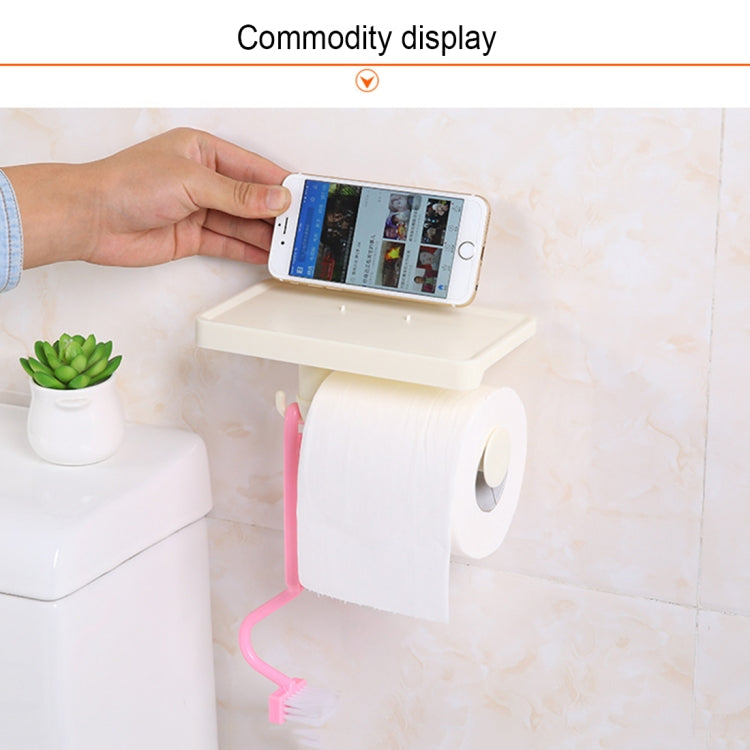 Multi-function Waterproof Traceless Sucker Tissue Storage Rack Shelf Random Color Delivery