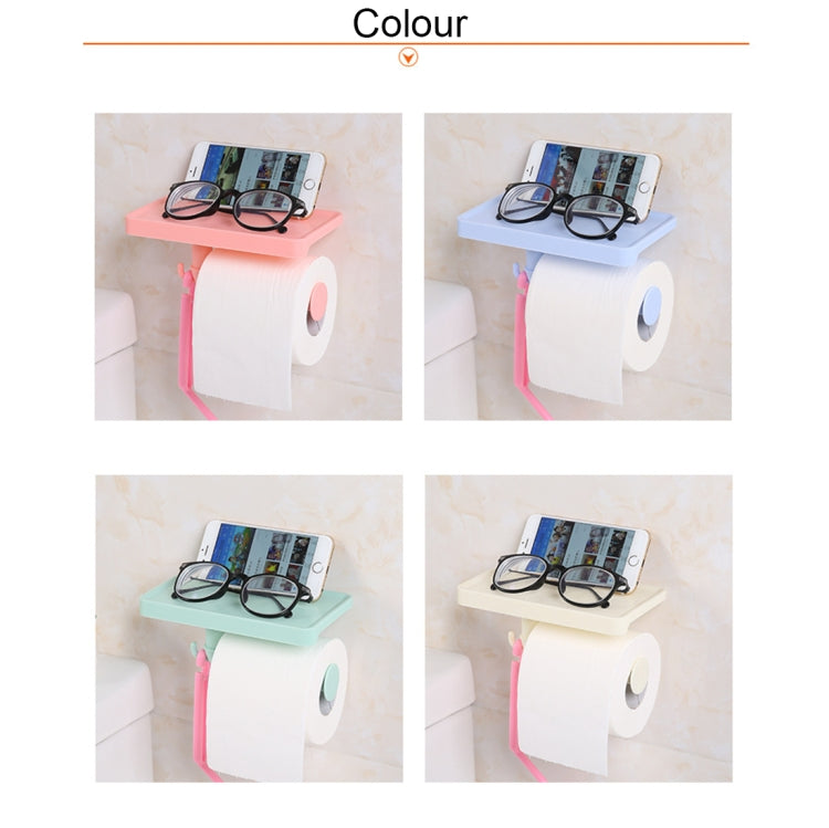 Multi-function Waterproof Traceless Sucker Tissue Storage Rack Shelf Random Color Delivery