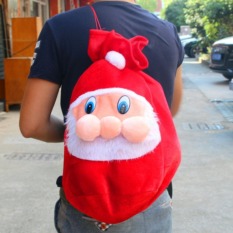 Christmas Santa Claus Xmas Gifts Bag 3D Santa Claus Face Gift Bag, Size: 36*45cm