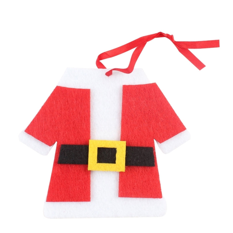 10 PCS Christmas Red Nonwoven Small Pendant Christmas Tree Hanging Decorations, Random Style Delivery
