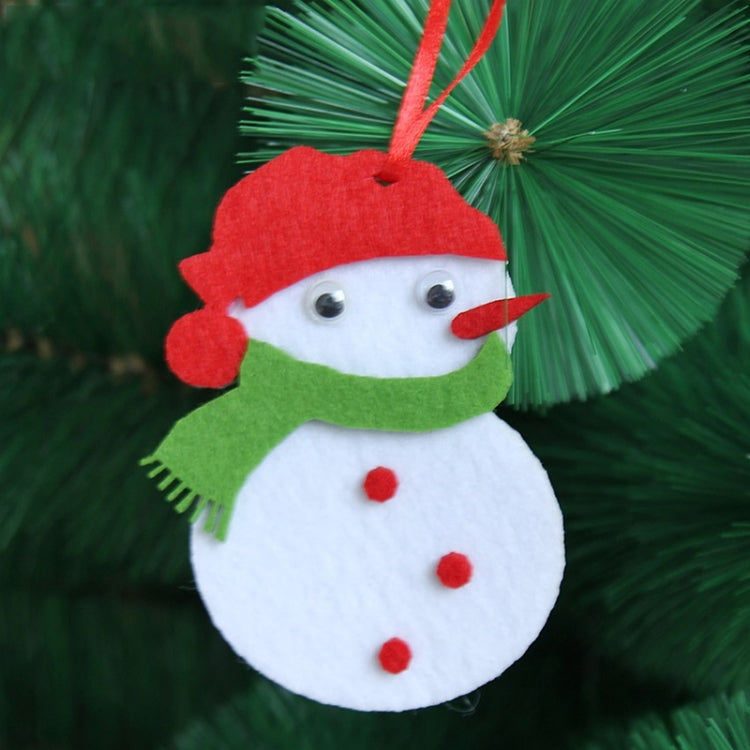 10 PCS Christmas Red Nonwoven Small Pendant Christmas Tree Hanging Decorations, Random Style Delivery