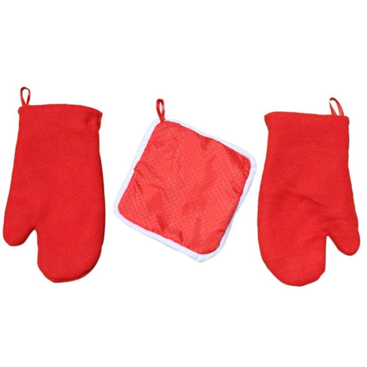 Christmas Home Heat Insulation Pad and Gloves Set
