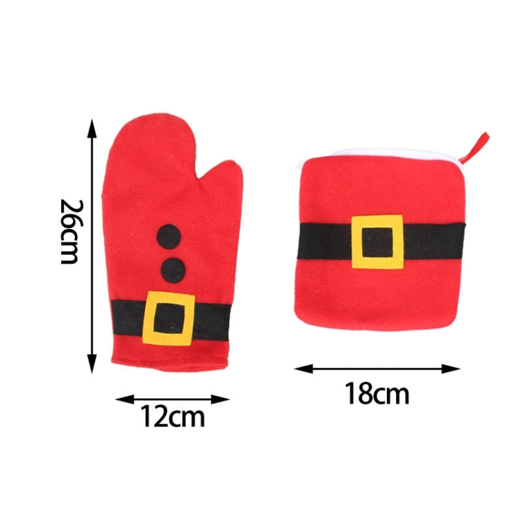 Christmas Home Heat Insulation Pad and Gloves Set