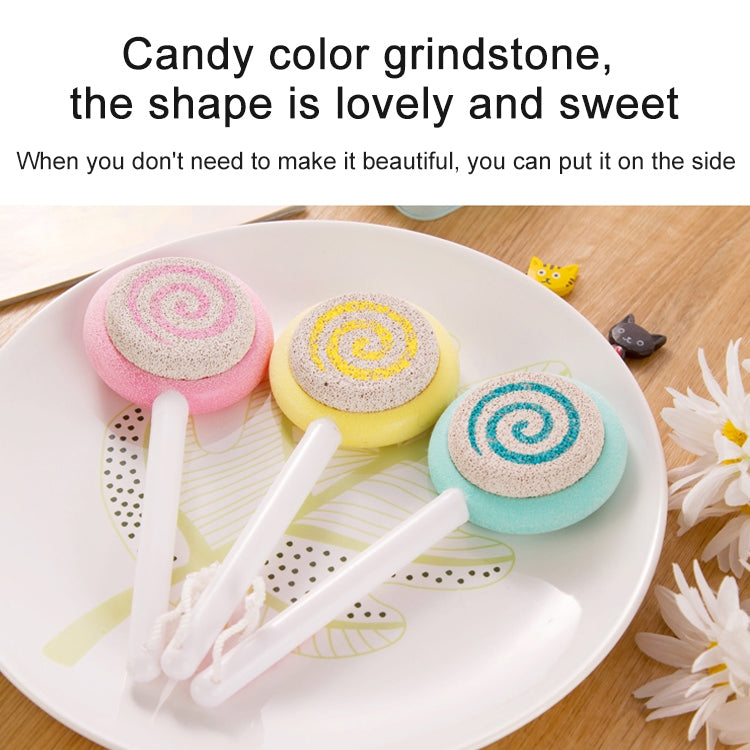2 PCS Cute Lollipop Exfoliating Grinding Foot Tool Foot Rub Stone Feet Care Tool Supplies,Random Color Delivery