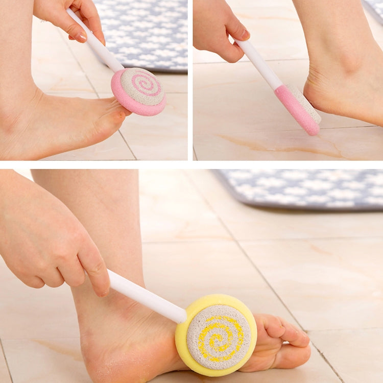 2 PCS Cute Lollipop Exfoliating Grinding Foot Tool Foot Rub Stone Feet Care Tool Supplies,Random Color Delivery