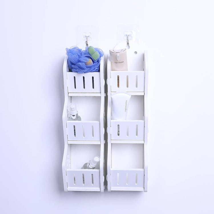 Fashion Bathroom Three Layers Storage Shelf Toilet Storage Rack Wall Mounted Storage Holder Wall Mount Shelves,Random Style Delivery