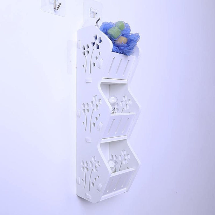 Fashion Bathroom Three Layers Storage Shelf Toilet Storage Rack Wall Mounted Storage Holder Wall Mount Shelves,Random Style Delivery