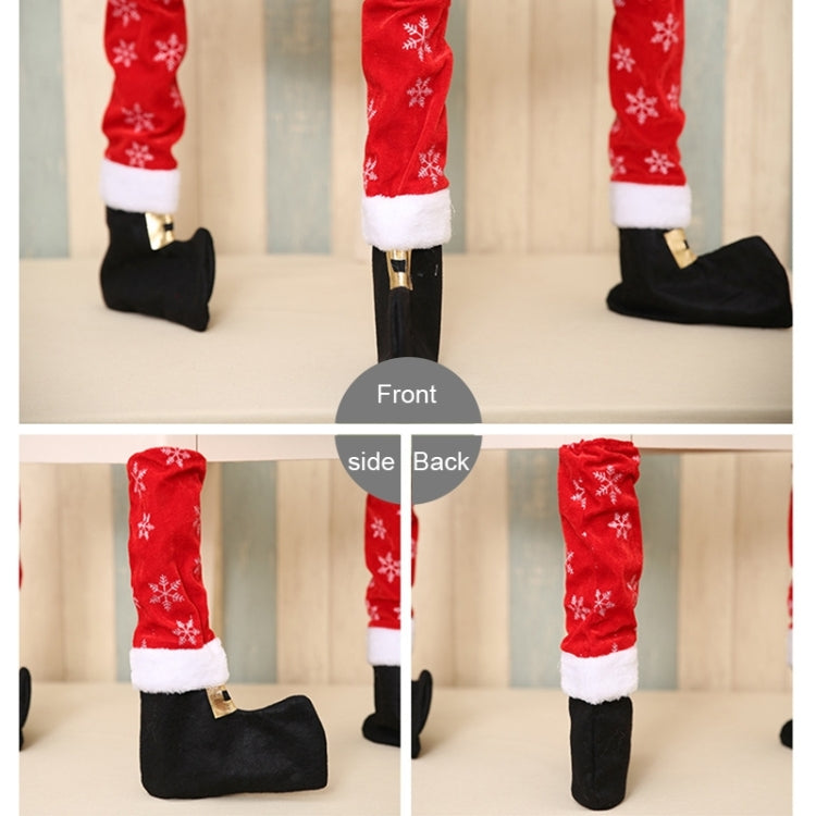 4 PCS Christmas Table Foot Set Christmas Chair Foot Cover Christmas Decorations, Size: 40*21cm