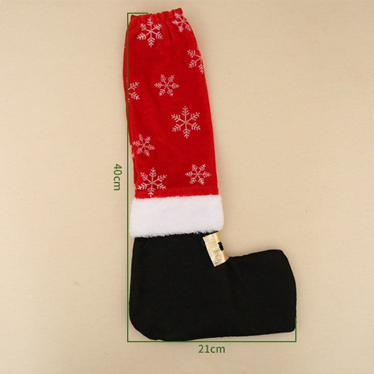 4 PCS Christmas Table Foot Set Christmas Chair Foot Cover Christmas Decorations, Size: 40*21cm