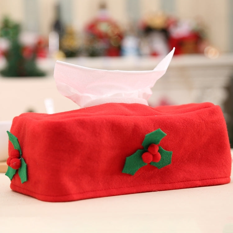 2 PCS Christmas Napkin Box Christmas Holiday Supplies Decorations, Random Style Delivery, Size: 25*15*10cm