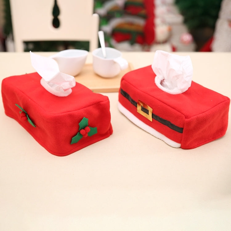 2 PCS Christmas Napkin Box Christmas Holiday Supplies Decorations, Random Style Delivery, Size: 25*15*10cm