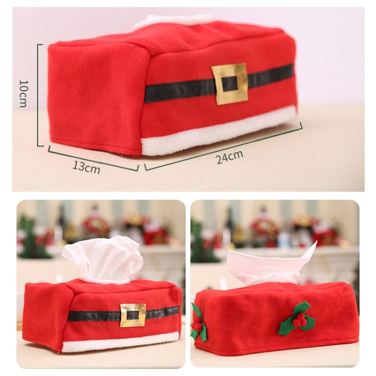 2 PCS Christmas Napkin Box Christmas Holiday Supplies Decorations, Random Style Delivery, Size: 25*15*10cm
