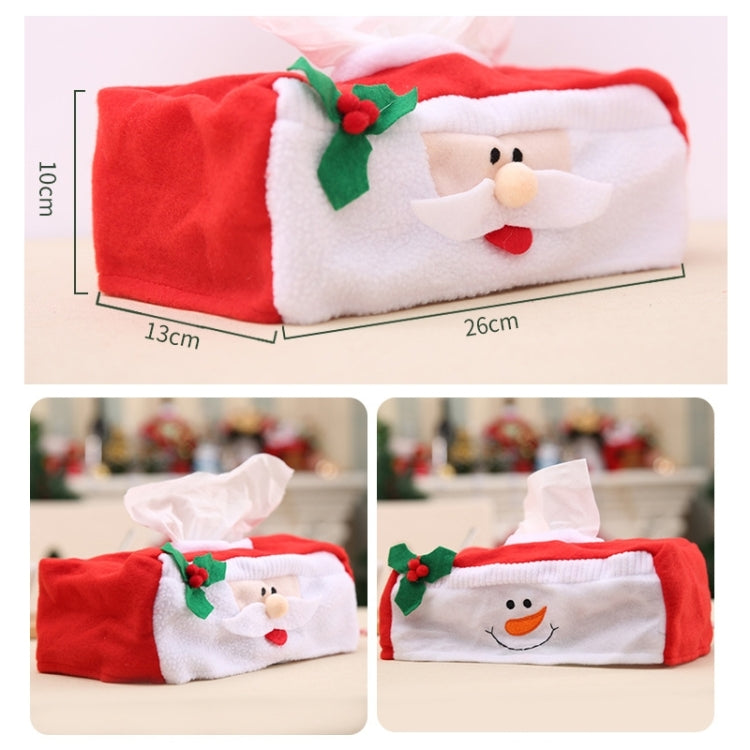 2 PCS Christmas Napkin Box Christmas Holiday Supplies Decorations, Random Style Delivery, Size: 26*13*10cm