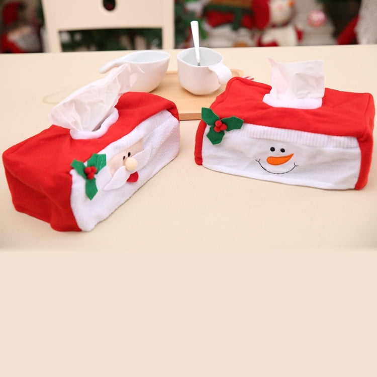 2 PCS Christmas Napkin Box Christmas Holiday Supplies Decorations, Random Style Delivery, Size: 26*13*10cm