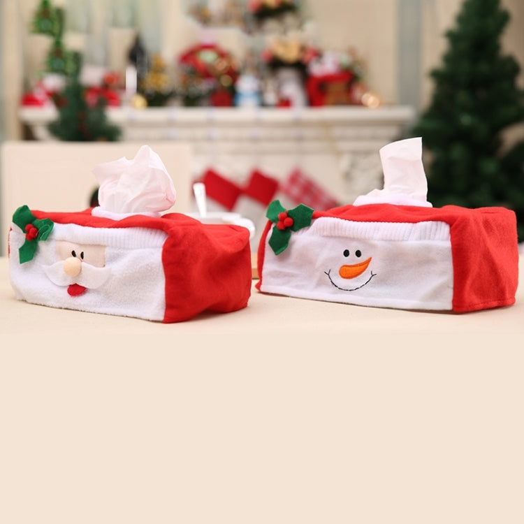 2 PCS Christmas Napkin Box Christmas Holiday Supplies Decorations, Random Style Delivery, Size: 26*13*10cm
