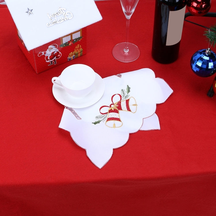 2 PCS Christmas Hollow Embroidered Dining Table Mat, Random Style Delivery, Size: 43*28cm