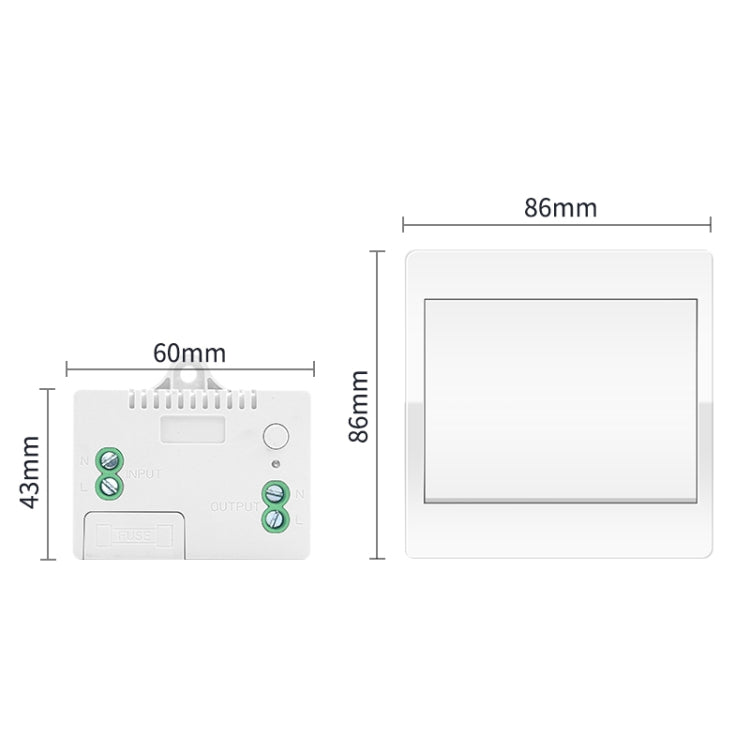 436W Wireless WiFi Smart Self-power Switch, 2 Output
