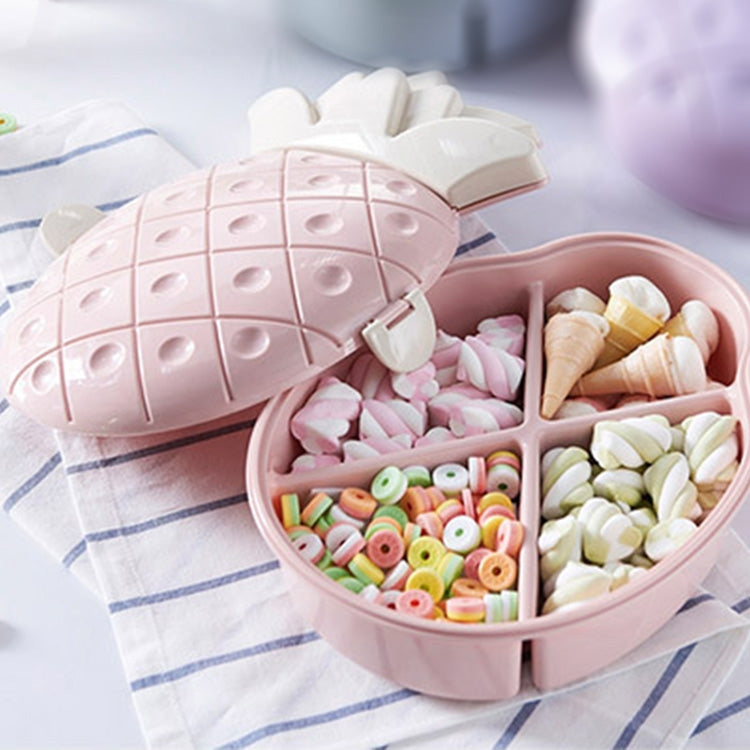 2 PCS Cute Pineapple Style PP Candy Fruit Box Plate Ramdon Color Delivery
