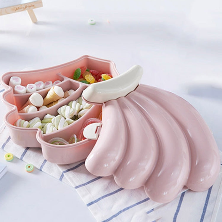 2 PCS Cute Banana Style PP Candy Fruit Box Plate Ramdon Color Delivery