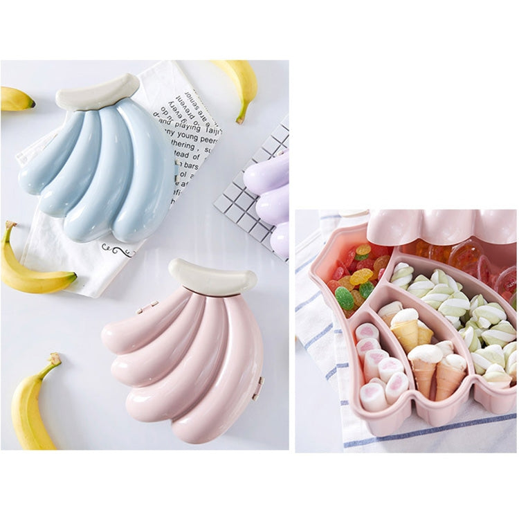 2 PCS Cute Banana Style PP Candy Fruit Box Plate Ramdon Color Delivery