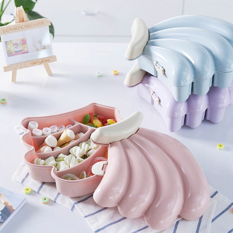 2 PCS Cute Banana Style PP Candy Fruit Box Plate Ramdon Color Delivery
