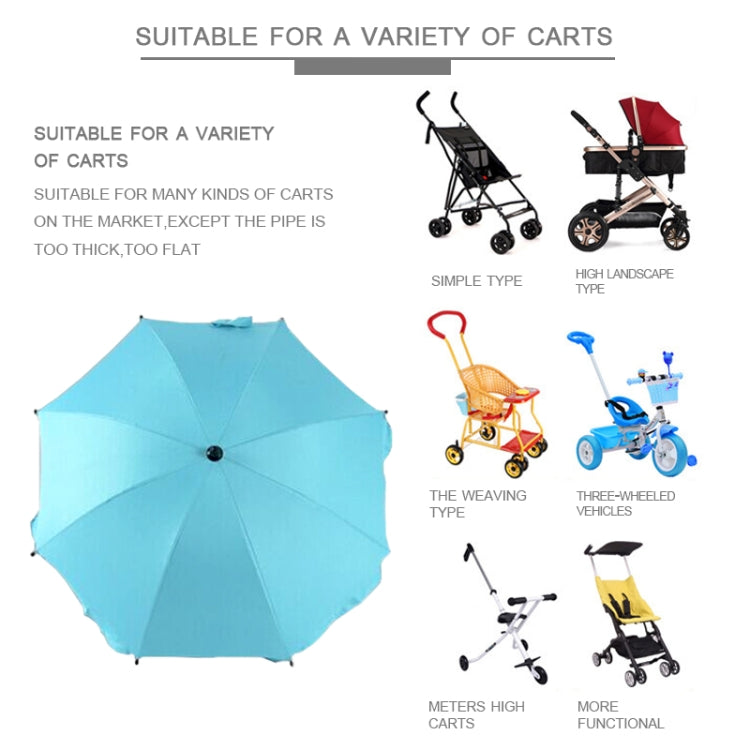 Adjustable Laciness Umbrella For Golf Carts, Baby Strollers/Prams And Wheelchairs To Provide Protection From Rain And The Sun