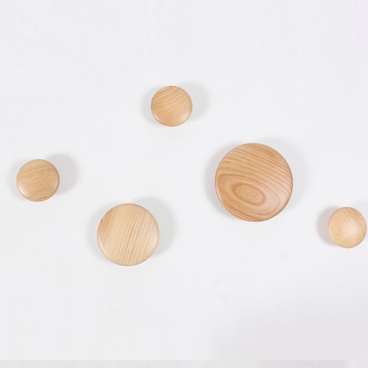 5 in 1 Wood Material Clothes Hanger Rack Round Hook Wall Hanger Pretty Home Decoration, Max Load Weight: 30kg