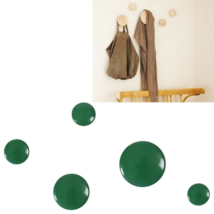 5 in 1 Wood Material Clothes Hanger Rack Round Hook Wall Hanger Pretty Home Decoration, Max Load Weight: 30kg