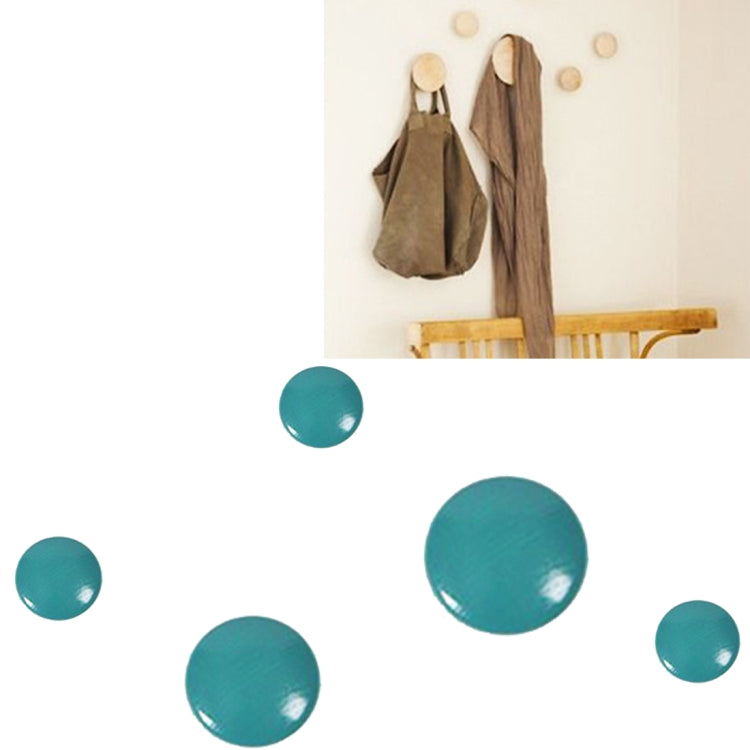 5 in 1 Wood Material Clothes Hanger Rack Round Hook Wall Hanger Pretty Home Decoration, Max Load Weight: 30kg