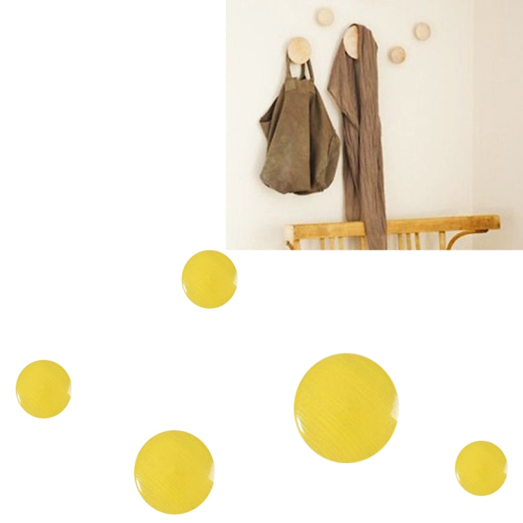 5 in 1 Wood Material Clothes Hanger Rack Round Hook Wall Hanger Pretty Home Decoration, Max Load Weight: 30kg