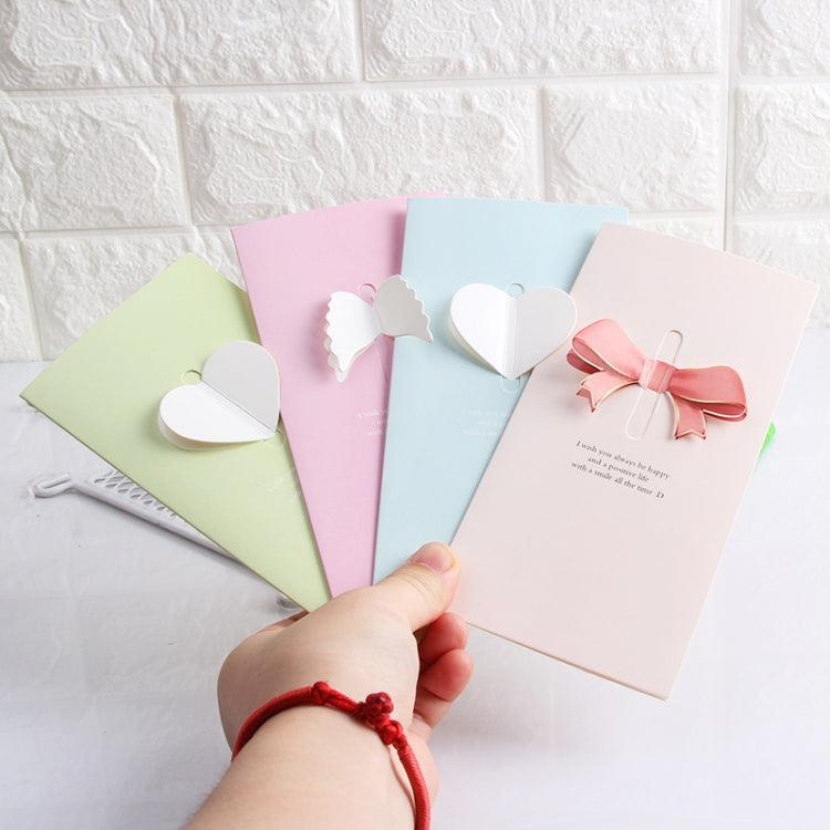 100 PCS Festival Creative Universal Love Heart Handwritten New Year Christmas Greeting Card