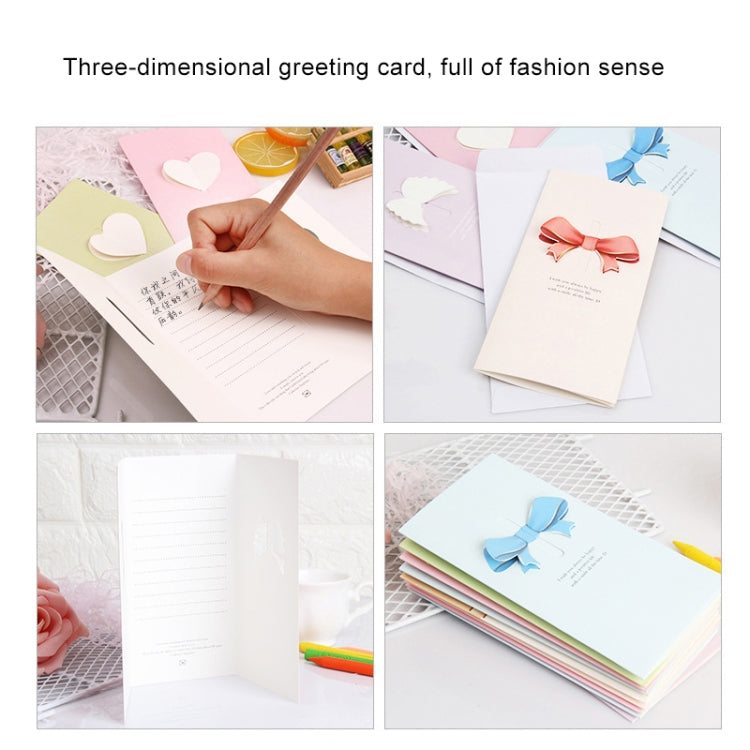 100 PCS Festival Creative Universal Love Heart Handwritten New Year Christmas Greeting Card