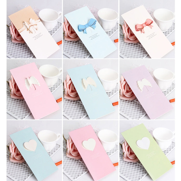 100 PCS Festival Creative Universal Love Heart Handwritten New Year Christmas Greeting Card