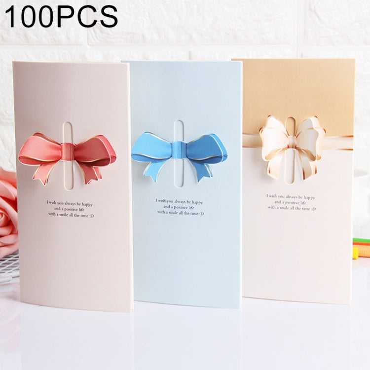100 PCS Festival Creative Universal Love Heart Handwritten New Year Christmas Greeting Card