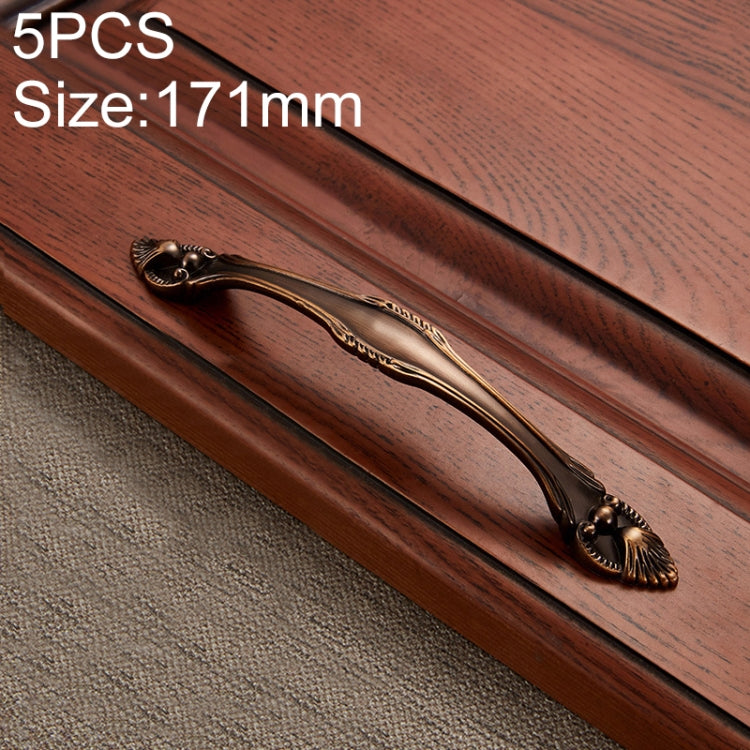 5 PCS 6566-128 Zinc Alloy European Classic Style Cabinet Handle (Coffee)
