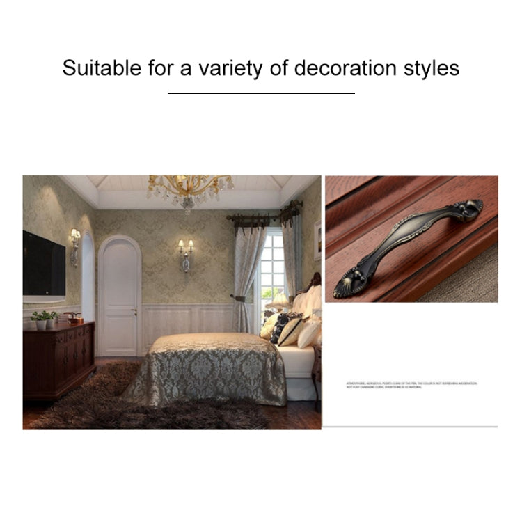 5 PCS 6566-128 Zinc Alloy European Classic Style Cabinet Handle (Cyan)