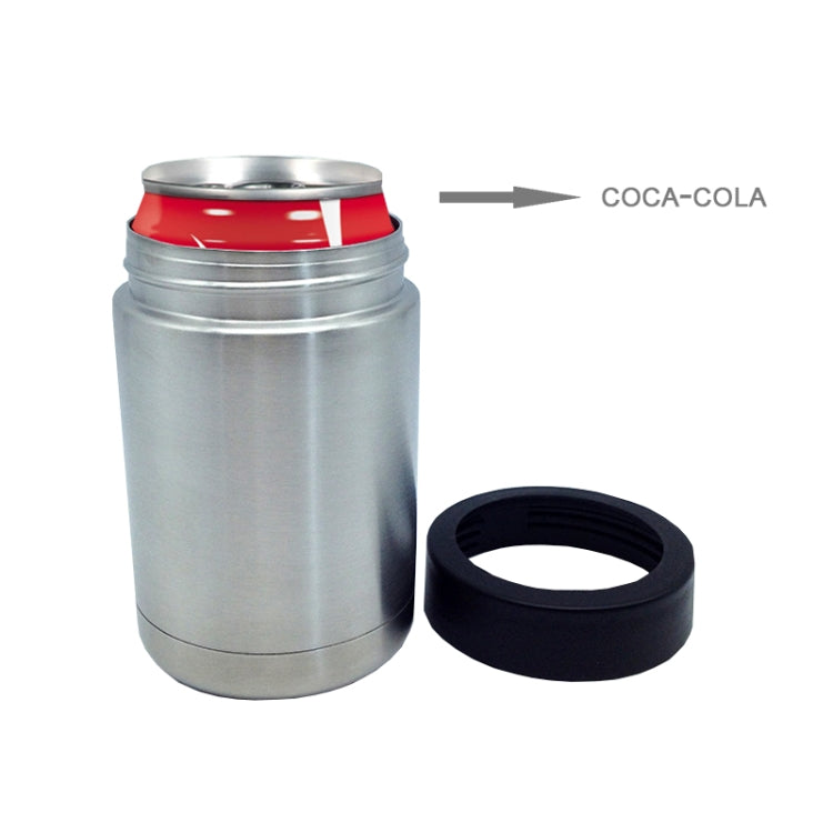 350ml Heat Retention Thermos Stainless Steel Beverage Bottle(Silver)