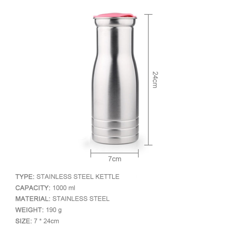 1 Litre Stainless Steel Water Tea Pot Kettle Jug Cold Beverage Drinks Juice Pot With Cover
