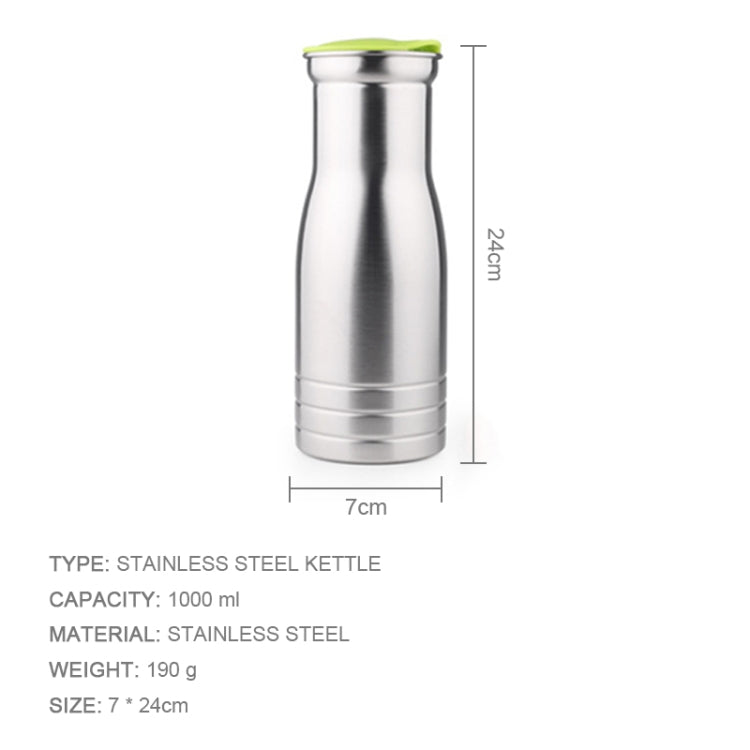 1 Litre Stainless Steel Water Tea Pot Kettle Jug Cold Beverage Drinks Juice Pot With Cover