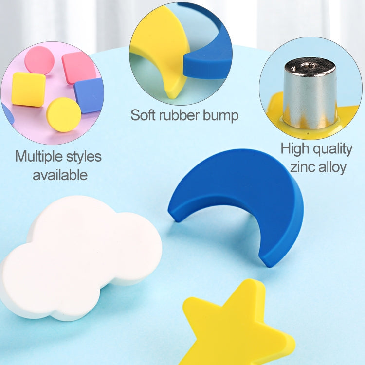 5 PCS Yellow Cube Pattern Shockproof Modern Cartoon Children Drawer Cabinet Handle