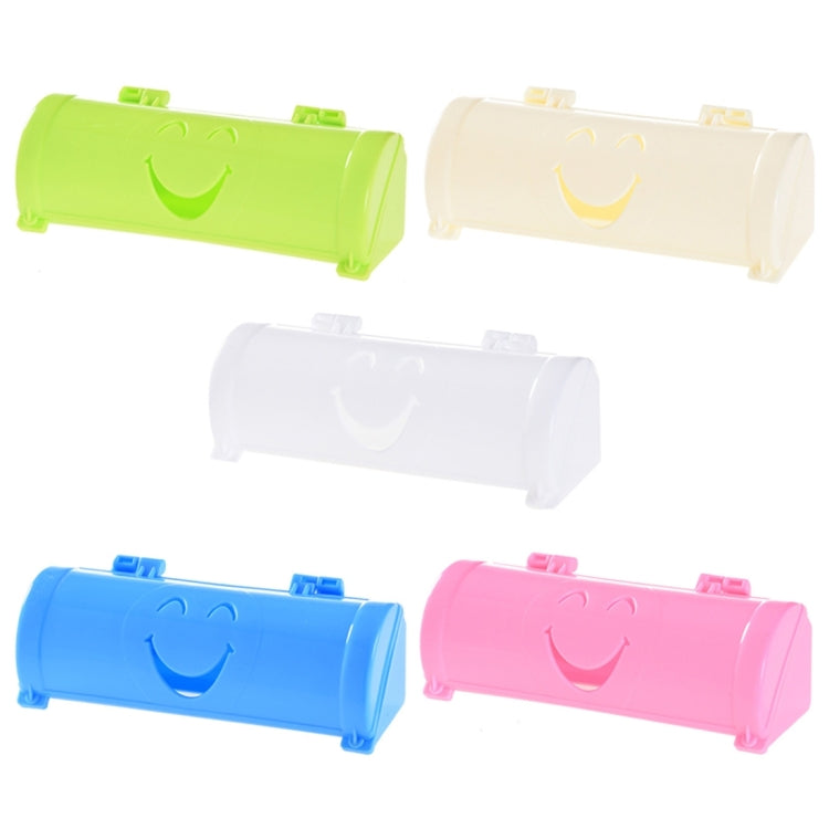 Smile Face Kitchen Hanging Style Non-trace Sticky Trash Bag Storage Box, Random Color Delivery, Size: 18.6x7x6.3cm
