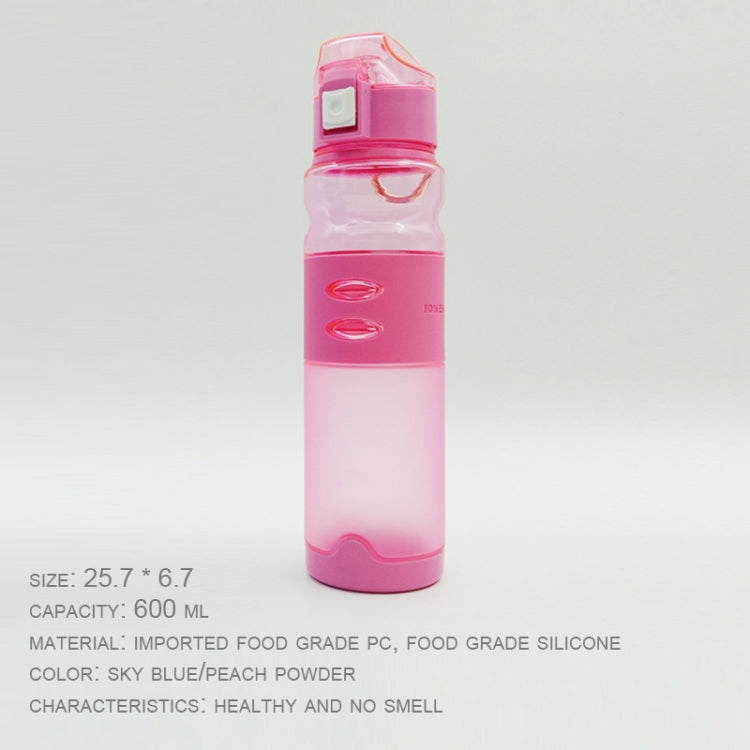600ml Professional Frosted Plastic Water Bottle For Outdoor Sports With Lifting Yoke