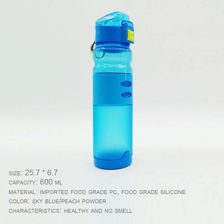 600ml Professional Frosted Plastic Water Bottle For Outdoor Sports With Lifting Yoke