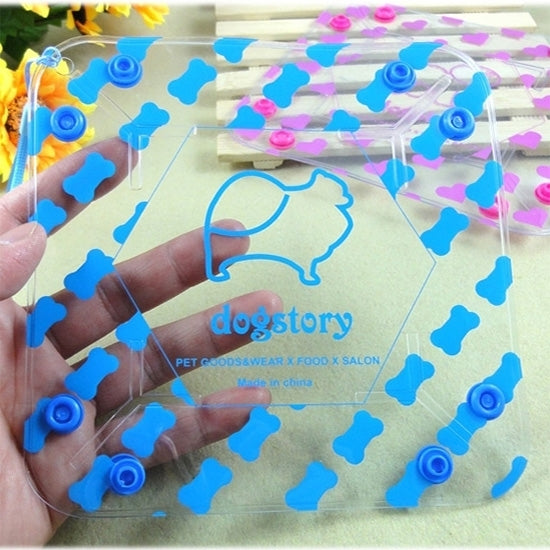 Pet Bowl Portable folding PVC pet feeding drinking bowl,S,Size:15*15cm,Random Color Delivery