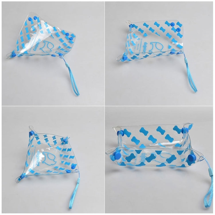 Pet Bowl Portable folding PVC pet feeding drinking bowl,S,Size:15*15cm,Random Color Delivery