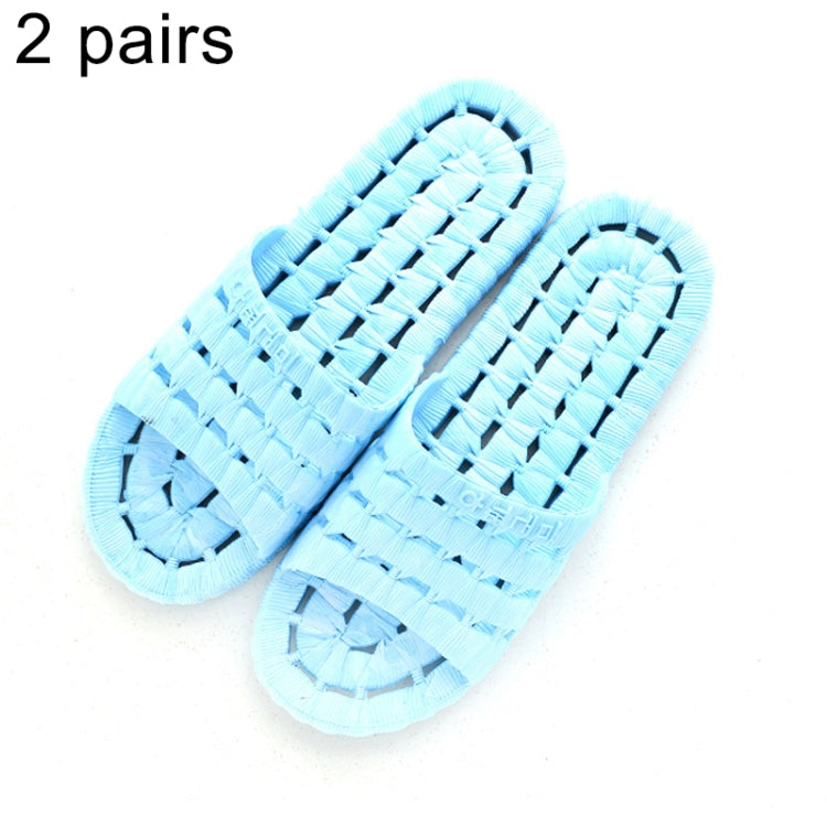 2 Pairs Men and Women Non-Slip Bathroom Shower Slippers Sandals for Adult Couples, Size: EU 40/41