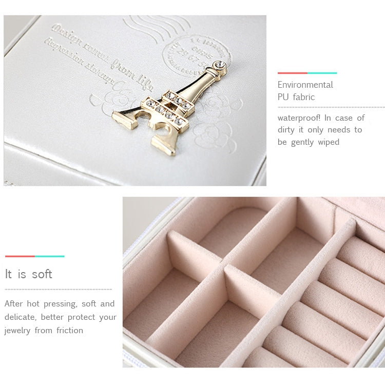 Macaron Small Jewelry Box Rings and Earrings Mirrored Travel Storage Case